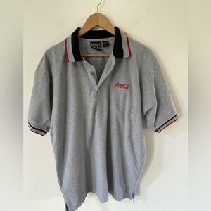 Diport USA Mens Size Large Short Sleeve Gray Combed Cotton Casual Polo Shirt